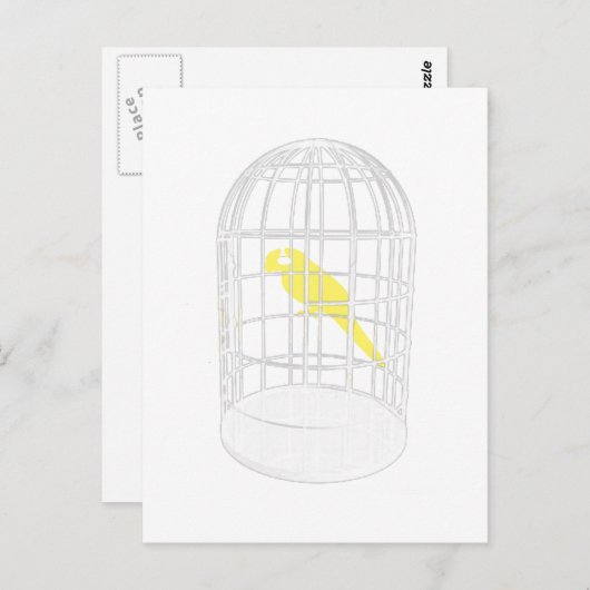 Käfigvogel Postkarte (Vorne/Hinten)