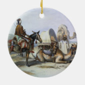 Kafila mit einem Kamel, das ein Hodesh, Keramikornament (Hinten)