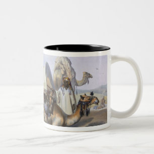 Kafila mit einem Kamel, das ein Hodesh, Zweifarbige Tasse