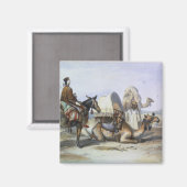 Kafila mit einem Kamel, der ein Hodesh trägt, Illu Magnet (Vorderseite/Rückseite)