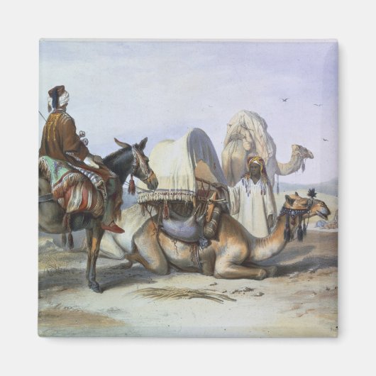 Kafila mit einem Kamel, der ein Hodesh trägt, Illu Magnet (Vorne)