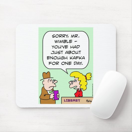 kafka Bibliothek genügende Bücher Mousepad (Mit Mouse)