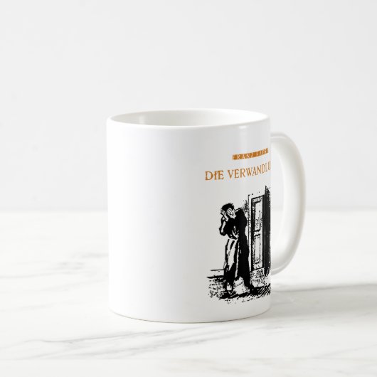 kafka Weiß Kaffeetasse (VorderseiteRechts)