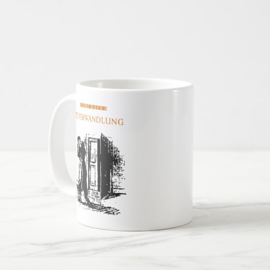 kafka Weiß Kaffeetasse (Vorderseite Links)