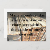 Kafka Zitat über Bücher Postkarte (Vorne/Hinten)