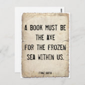 Kafka Zitat über Bücher Postkarte (Vorne/Hinten)