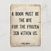 Kafka Zitat über Bücher Postkarte (Vorderseite)