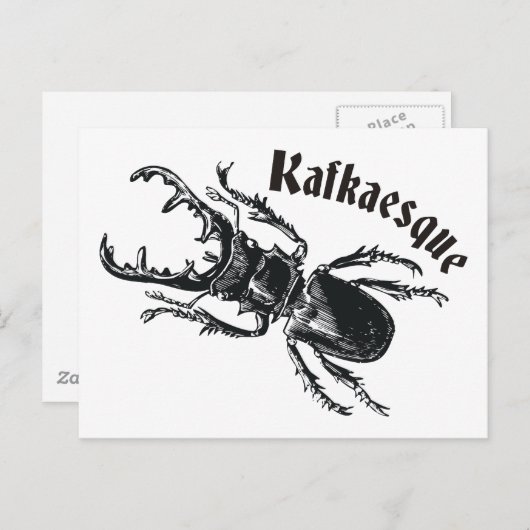 Kafkaesque Postkarte (Vorne/Hinten)