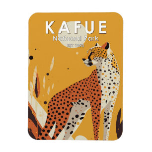 Kafue-Nationalpark Sambia Vintage Magnet