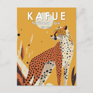Kafue Nationalpark Sambia Vintage Postkarte