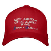 KAGA Cap "Ich bin nie Links" Ich habe immer recht" Bestickte Baseballkappe (Vorderseite)