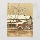 Kaga in Snow-orientalisch-japanischer Winterlandsc Postkarte (Vorderseite)