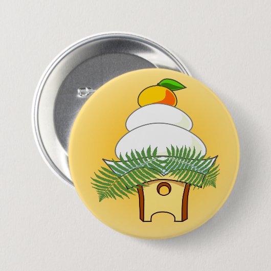 Kagami mochi button (Vorne & Hinten)