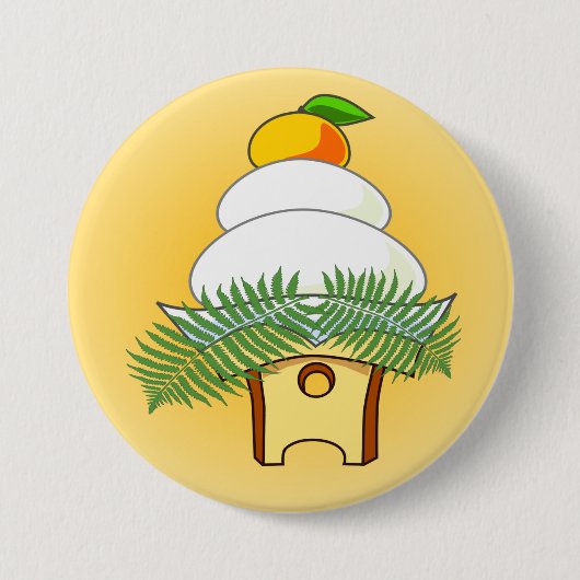 Kagami mochi button (Vorderseite)
