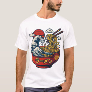 Kaganawa Wave Ramen T - Shirt   Japanisch Streetwe