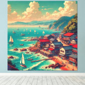 (Kagayaku Umibe) - Schwimmende Küste Leinwanddruck (Insitu (Holzboden))