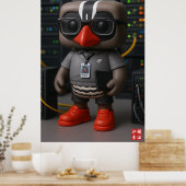 Kagu arbeitet im Rechenzentrum Poster (Küche)