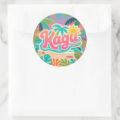 Kagu Tropical Runder Aufkleber (Tasche)