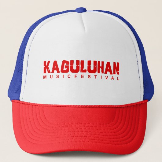 Kaguluhan Music Festival Rotes Logo Truckerkappe (Vorderseite)