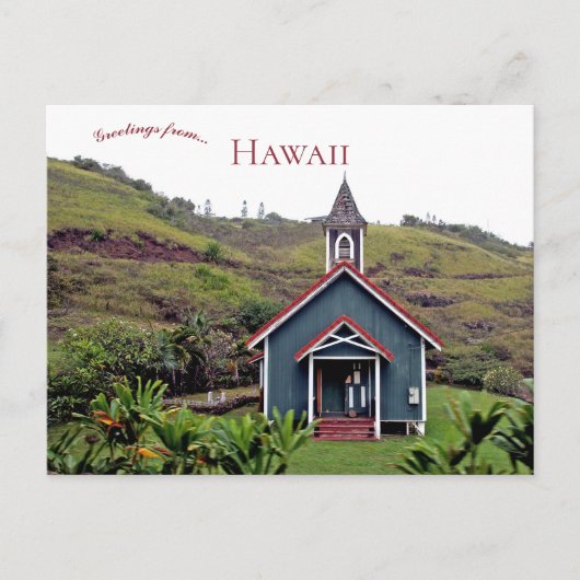 Kahakuloa Hawaiian Congregational Church Hawaii Postkarte (Vorderseite)