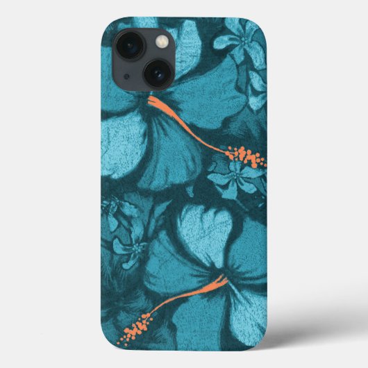 Kahala Hibiskus Hawaiian Lava Rock Illustration Case-Mate iPhone Hülle (Rückseite)