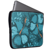 Kahala Hibiskus Hawaiian Lava Rock Illustration Laptopschutzhülle (Vorne Rechts)