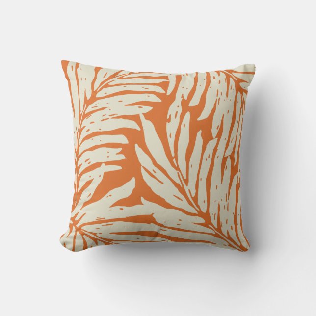 Kahanu Garden Hawaiian Palm Blätter Reversible Kissen (Vorderseite)