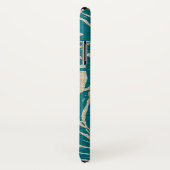 Kahanu Palmen-hawaiische Leinenbeschaffenheit Case-Mate iPhone Hülle (Hinten/Rechts)