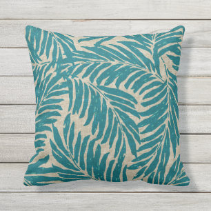 Kahanu Palmen-hawaiische Leinenbeschaffenheit Kissen Für Draußen