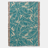 Kahanu Palms Hawaiian Linen Texture Decke (Vorderseite Vertikal)