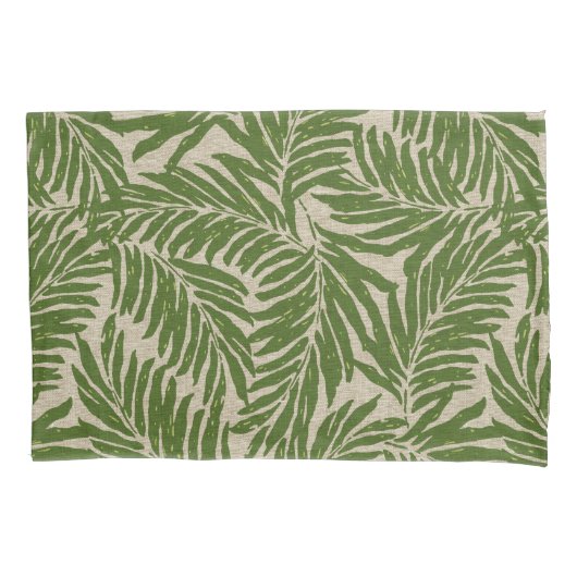 Kahanu Palms Hawaiian Linen Texture Kissenbezug (Vorderseite)