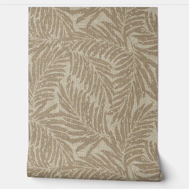 Kahanu Palms Hawaiianische Imitate Linen Texture-  Tapete (Abrollen)