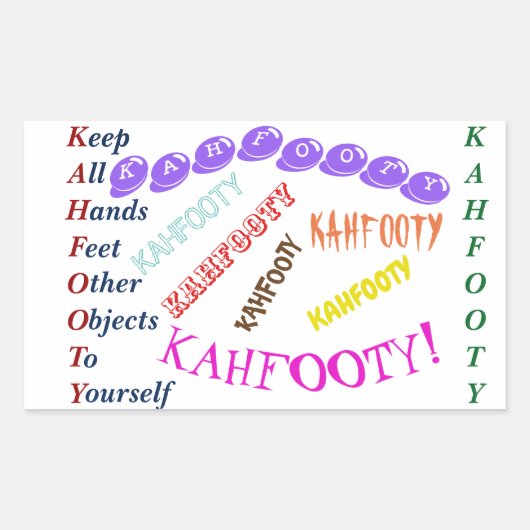 KAHFOOTY! Aufkleber (Vorderseite)