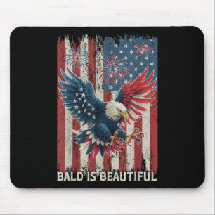 Kahl Ist Schön Adler USA-Flagge Patriotisch 4. Jul Mousepad