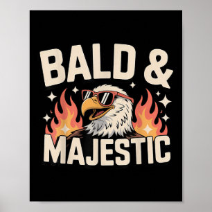 Kahl Und Majestätisch Kahlköpfiger Vater Lustiger  Poster