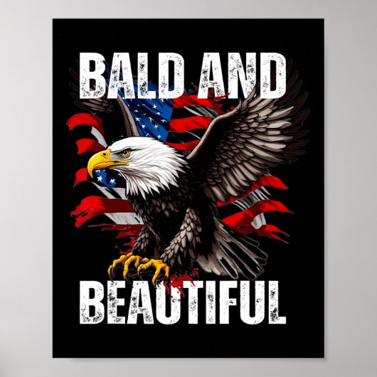 Kahl Und Schön 4. Juli Unabhängigkeitstag Ameri Poster (Vorne)