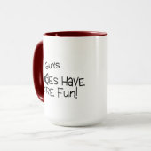 Kahle Typen haben mehr Spaß Tasse (Vorderseite Links)