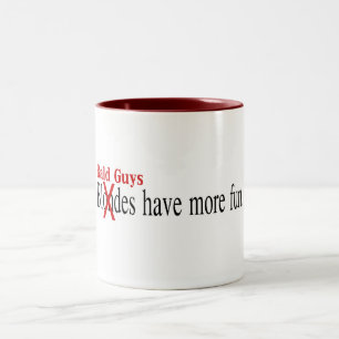 Kahle Typen haben mehr Spaß Zweifarbige Tasse