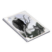 Kahler Adler-Vintage Illustration Notizblock (Rechte Seite)