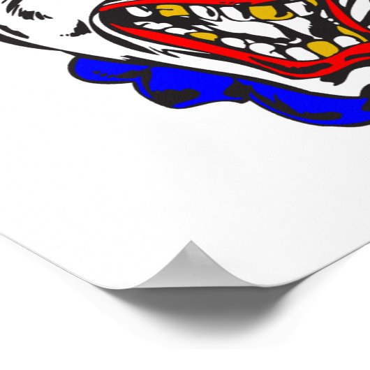 kahler böser Clown Poster (Ecke)