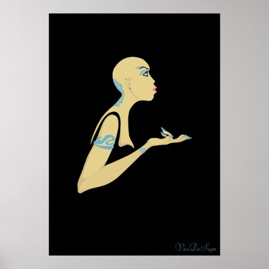 kahles Mädchen Poster (Vorne)