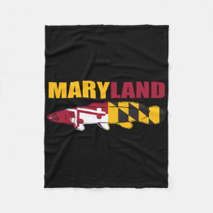 Kahlhecht Fisch - Maryland State Flag Fishing Fleecedecke