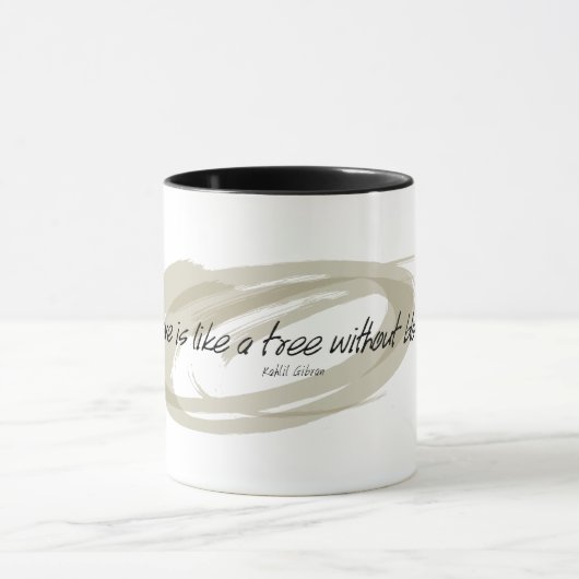 Kahlil Gibran Life ohne Liebe Zitat Tasse (Zentrum)