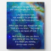 Kahlil Gibran zur Liebe Fotoplatte (Vorderseite)