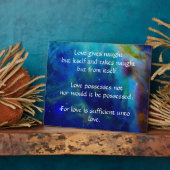 Kahlil Gibran zur Liebe Fotoplatte (Seite)