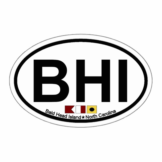 Kahlkopf-Insel Fotoskulptur Magnet (Vorne)