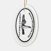 Kahlkopf-Insel Keramik Ornament (Links)