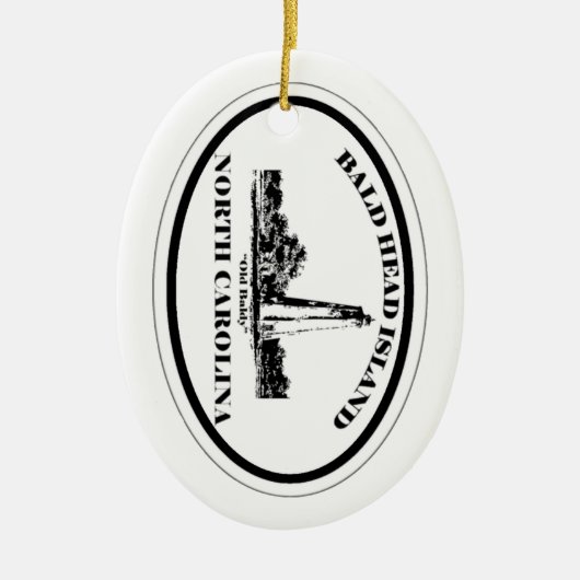 Kahlkopf-Insel Keramik Ornament (Vorne)