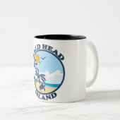 Kahlkopf-Insel Zweifarbige Tasse (VorderseiteRechts)