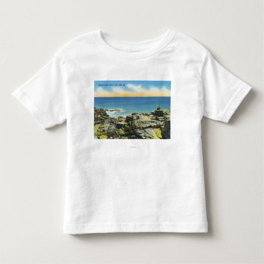 Kahlkopf-Klippen-Ansicht der Felsen und der Kleinkind T-shirt (Vorderseite)